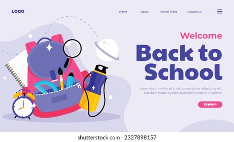 back to school background. back to school season. Vector illustration. poster, banner, flyer. sale banner. stationery background. school season start. school beginning concept. schools accessories.