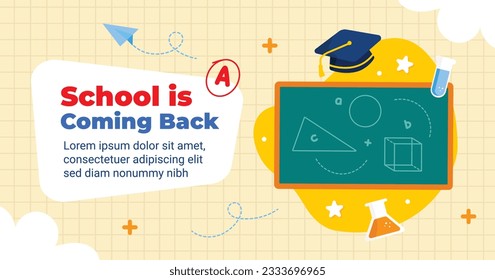 back to school background. back to school season. Vector illustration. poster, banner, flyer. sale banner. stationery background. school season start. school beginning concept. schools accessories.