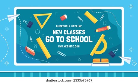 de vuelta a la escuela. de vuelta a la temporada escolar. Ilustración vectorial. afiche, pancarta, volante. banner de venta. fondo de papel. inicio de la temporada escolar. concepto de inicio escolar. accesorios escolares.