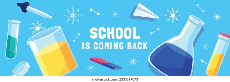 back to school background. back to school season. Vector illustration. poster, banner, flyer. sale banner. stationery background. school season start. school beginning concept. schools accessories.