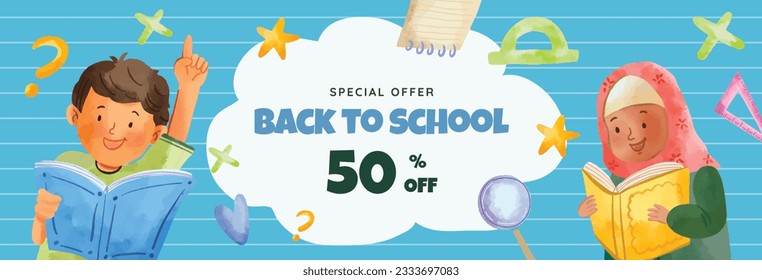 back to school background. back to school season. Vector illustration. poster, banner, flyer. sale banner. stationery background. school season start. school beginning concept. schools accessories.