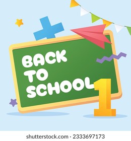 back to school background. back to school season. Vector illustration. poster, banner, flyer. sale banner. stationery background. school season start. school beginning concept. schools accessories.