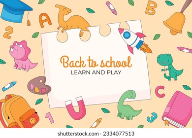 back to school background. back to school season. Vector illustration. poster, banner, flyer. sale banner. stationery background. school season start. school beginning concept. schools accessories.