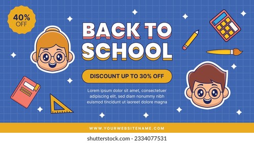 back to school background. back to school season. Vector illustration. poster, banner, flyer. sale banner. stationery background. school season start. school beginning concept. schools accessories.