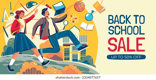 back to school background. back to school season. Vector illustration. poster, banner, flyer. sale banner. stationery background. school season start. school beginning concept. schools accessories.
