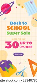 back to school background. back to school season. Vector illustration. poster, banner, flyer. sale banner. stationery background. school season start. school beginning concept. schools accessories.