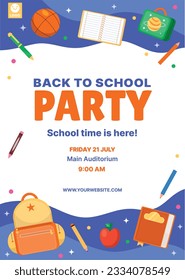 back to school background. back to school season. Vector illustration. poster, banner, flyer. sale banner. stationery background. school season start. school beginning concept. schools accessories.