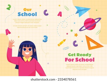 back to school background. back to school season. Vector illustration. poster, banner, flyer. sale banner. stationery background. school season start. school beginning concept. schools accessories.