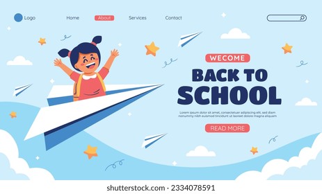 zurück auf Schulhintergrund. zurück zur Schulzeit. Vektorgrafik. Poster, Banner, Flyer. Verkaufsbanner. Schreibtischhintergrund. Schulsaison beginnt. Konzept des Schulbeginns. Schulzubehör
