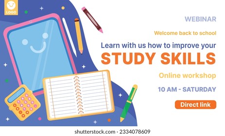 back to school background. back to school season. Vector illustration. poster, banner, flyer. sale banner. stationery background. school season start. school beginning concept. schools accessories.