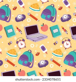 back to school background. back to school season. Vector illustration. poster, banner, flyer. sale banner. stationery background. school season start. school beginning concept. schools accessories.