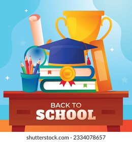 back to school background. back to school season. Vector illustration. poster, banner, flyer. sale banner. stationery background. school season start. school beginning concept. schools accessories.