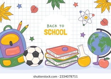 back to school background. back to school season. Vector illustration. poster, banner, flyer. sale banner. stationery background. school season start. school beginning concept. schools accessories.