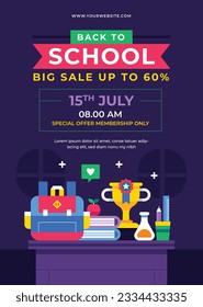 back to school background. back to school season. Vector illustration. poster, banner, flyer. sale banner. stationery background. school season start. school beginning concept. schools accessories.