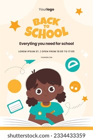 back to school background. back to school season. Vector illustration. poster, banner, flyer. sale banner. stationery background. school season start. school beginning concept. schools accessories.