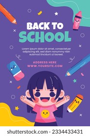 back to school background. back to school season. Vector illustration. poster, banner, flyer. sale banner. stationery background. school season start. school beginning concept. schools accessories.
