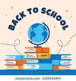 back to school background. back to school season. Vector illustration. poster, banner, flyer. sale banner. stationery background. school season start. school beginning concept. schools accessories.