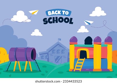 back to school background. back to school season. Vector illustration. poster, banner, flyer. sale banner. stationery background. school season start. school beginning concept. schools accessories.