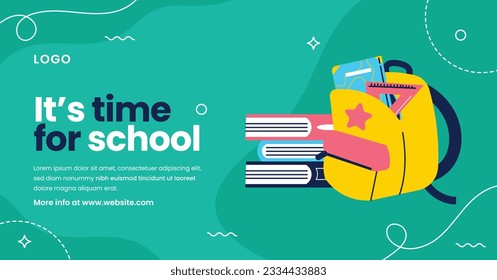 back to school background. back to school season. Vector illustration. poster, banner, flyer. sale banner. stationery background. school season start. school beginning concept. schools accessories.