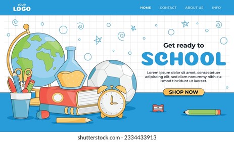 de vuelta a la escuela. de vuelta a la temporada escolar. Ilustración vectorial. afiche, pancarta, volante. banner de venta. fondo de papel. inicio de la temporada escolar. concepto de inicio escolar. accesorios escolares.
