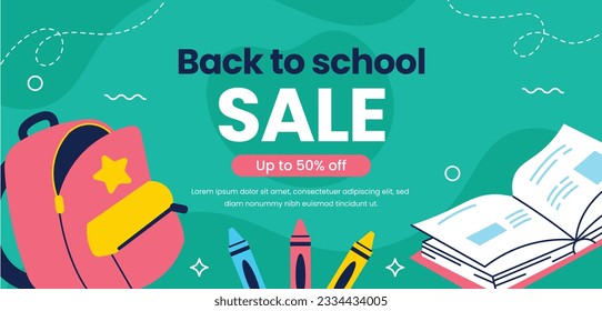 back to school background. back to school season. Vector illustration. poster, banner, flyer. sale banner. stationery background. school season start. school beginning concept. schools accessories.