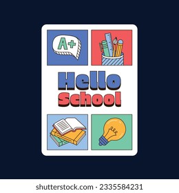 back to school background. back to school season. Vector illustration. poster, banner, flyer. sale banner. stationery background. school season start. school beginning concept. schools accessories.