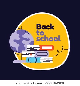 back to school background. back to school season. Vector illustration. poster, banner, flyer. sale banner. stationery background. school season start. school beginning concept. schools accessories.