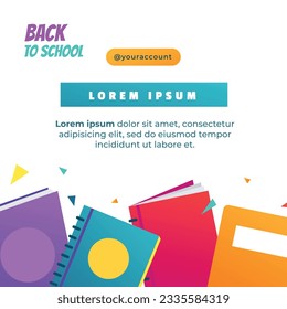 back to school background. back to school season. Vector illustration. poster, banner, flyer. sale banner. stationery background. school season start. school beginning concept. schools accessories.