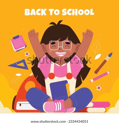back to school background. back to school season. Vector illustration. poster, banner, flyer. sale banner. stationery background. school season start. school beginning concept. schools accessories.