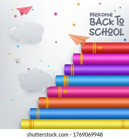 Back to school. Background with school supplies
