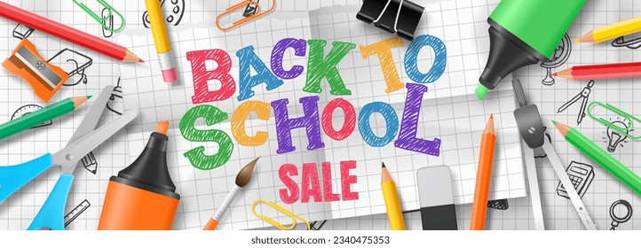 Back to school background vector