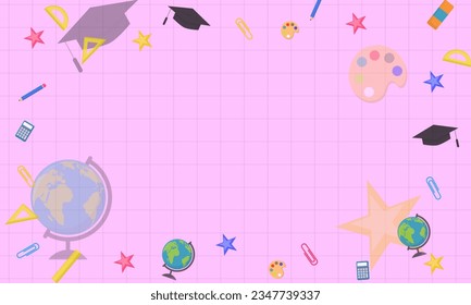 Back to school background vector