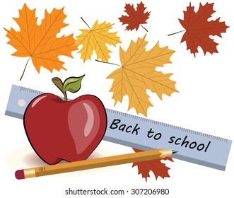Back to school background. Vector