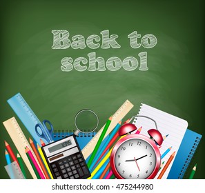 Back to school background. Vector