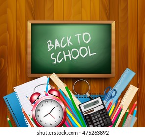 Back to school background. Vector.