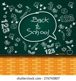 Back to school background vector format