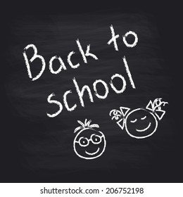 Back to school background, vector illustration