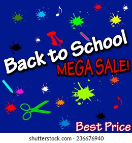Back to school background, vector illustration.