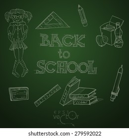 Back To School Background. Vector illustration. Eps 10