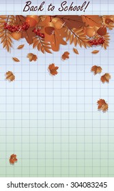 Back to School background, vector illustration