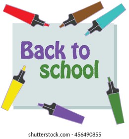 Back to school background, vector illustration.