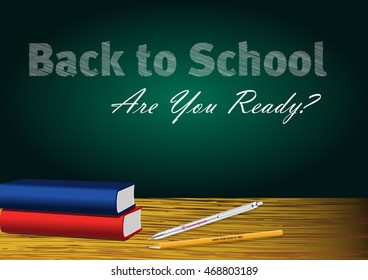 Back to school background, vector illustration.