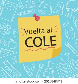 Back to school background. Welcome kids template. Education banner, poster design. Student art. Study day concept. School, preschool supplies items. Discounts on september 1st. Vector illustration.