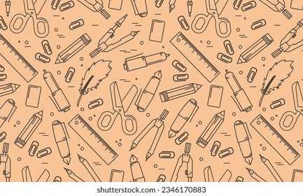 Back to school background. Welcome kids template. Education banner, poster design. Student art. Study day concept. 