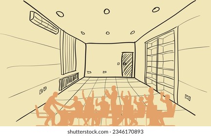 Back to school background. Welcome kids template. Education banner, poster design. Student art. Study day concept. 