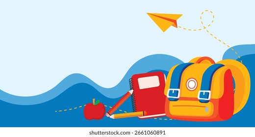 Back to School background with white space