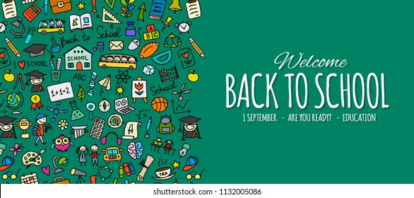 Back to school, background for your design