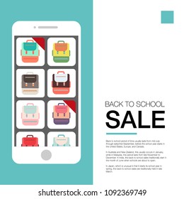 Back to school backpack collection for stickers design
