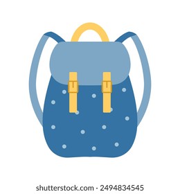 Back to school. School backpack icon. Flat design illustration