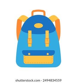 Back to school. School backpack icon. Flat design illustration